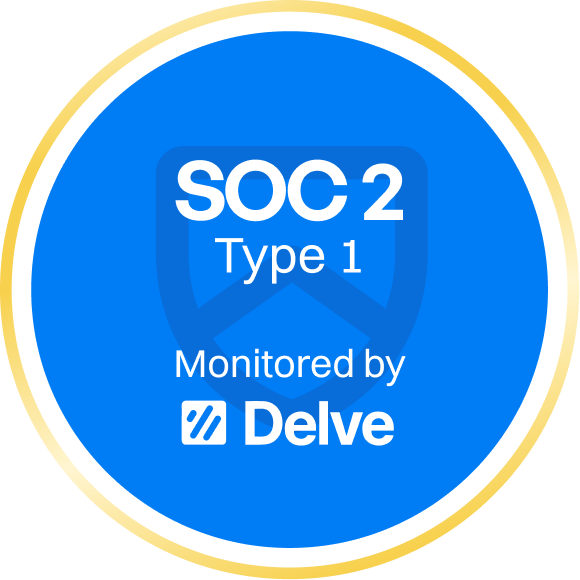 SOC 2 Type 1 - Monitored by Delve